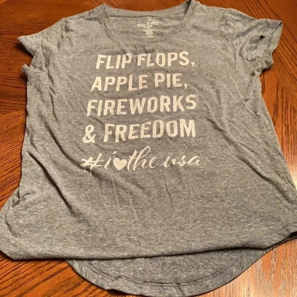 Flip Flops Apple Pie Fireworks & Freedom Tee Shirt - Picture 2 of 5